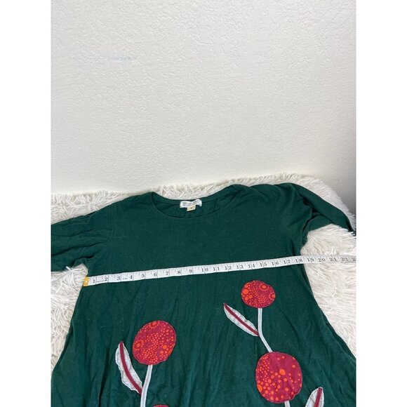 GANESH HIMAL Trading 100% Cotton Made In Nepal Floral Applique Dress Size Medium - Picture 3 of 5